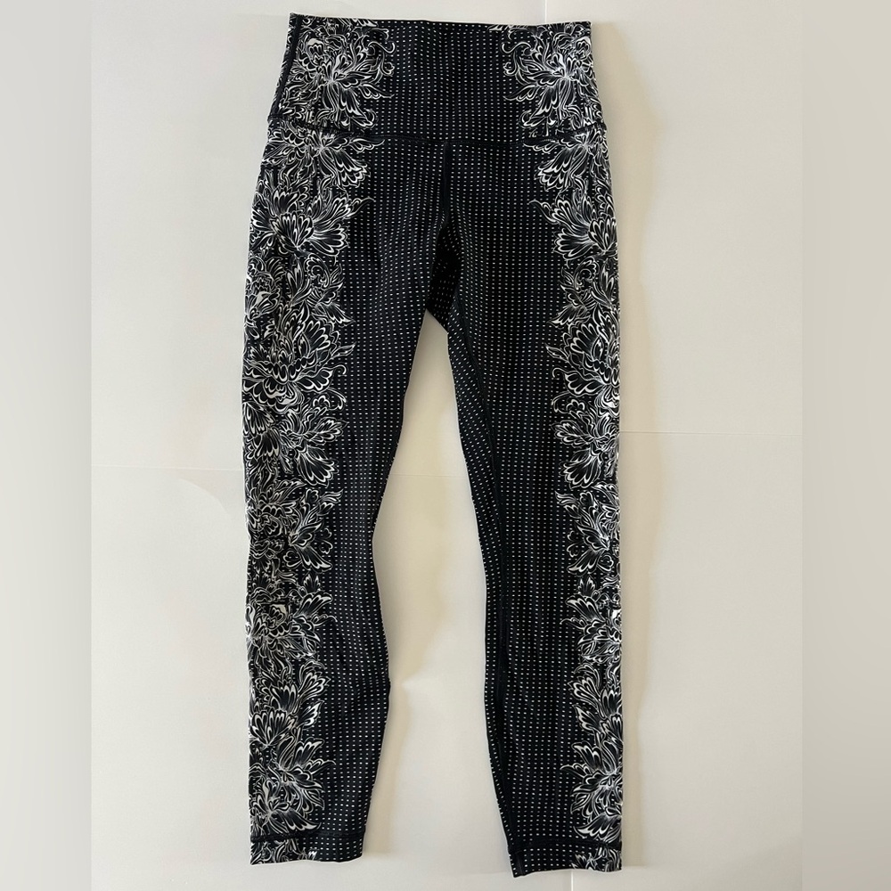 Lululemon Wunder Under Hi-Rise 7/8 Tight Engineered Print Alpine White Black - Picture 5 of 8